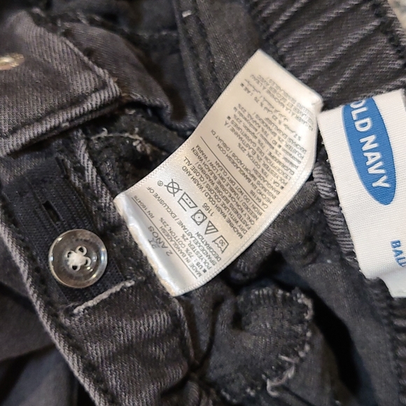 Ballerina Cut Distressed Black Jeans with Wildflower Cuff Details Size 2T - Picture 3 of 4